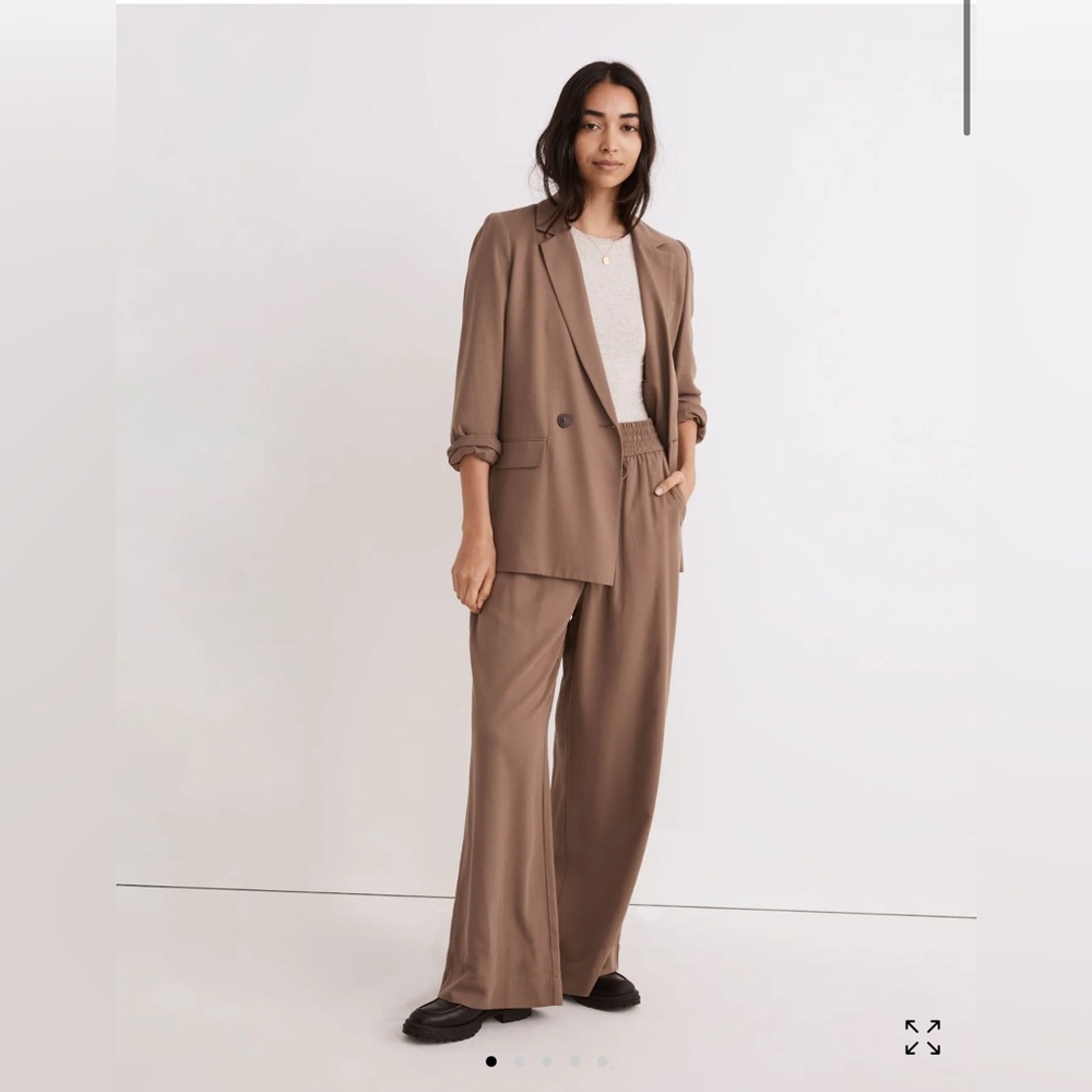 Madewell Drapeweave Caldwell Double-Breasted Blazer Castle Rock